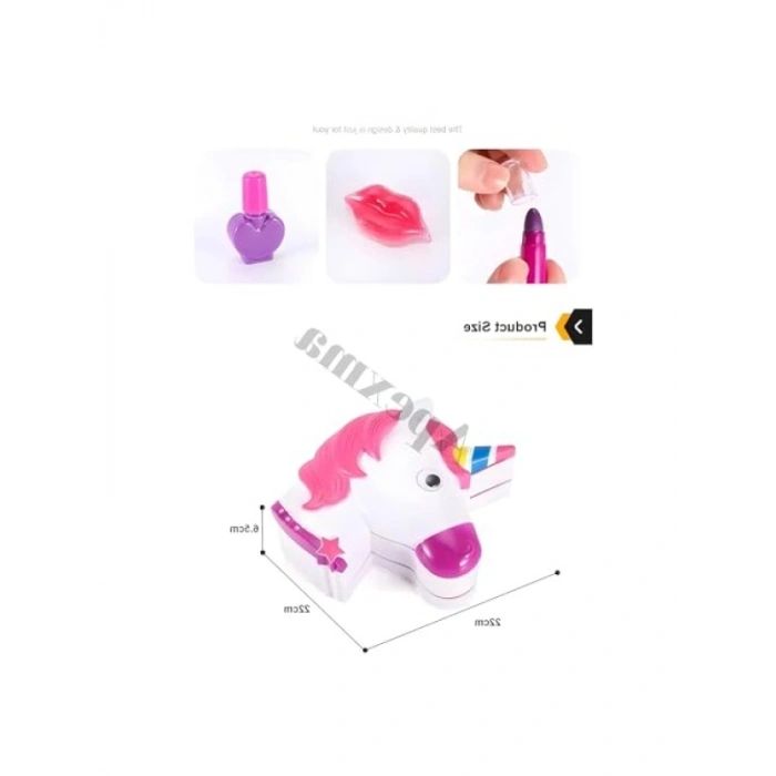 Unicorn Şekilli 3 Katlı Makyaj Seti