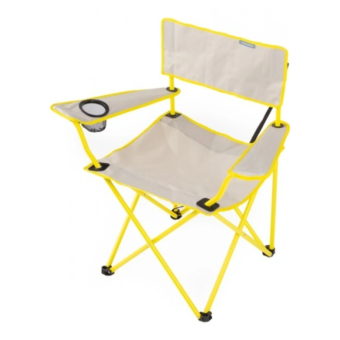 Uniqamp Eco Ergonomik Katlanır Kamp Sandalyesi Gri-Sarı