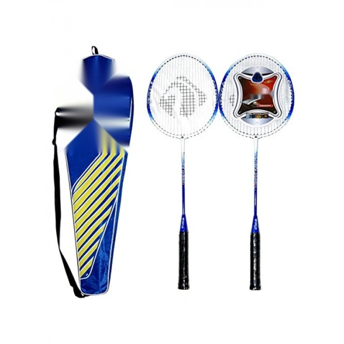 Unisex Çantalı Badminton Seti - Çiftli Oyun İçin Mavi Renk