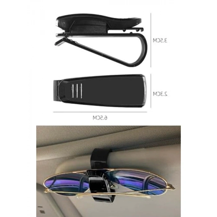 Universal Araç İçi Klipsli Gözlük Tutucu, Pratik Kullanım