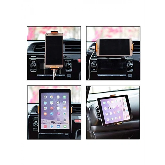 Universal Telefon ve Tablet Tutucu, Araç İçi Izgaralıktan