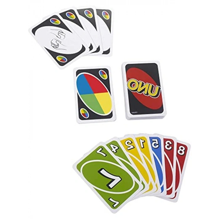 UNO Uno Kartlar, Renk ve Sayı Eşleştirmeli Klasik Kart Oyunu,  W2087 W2087