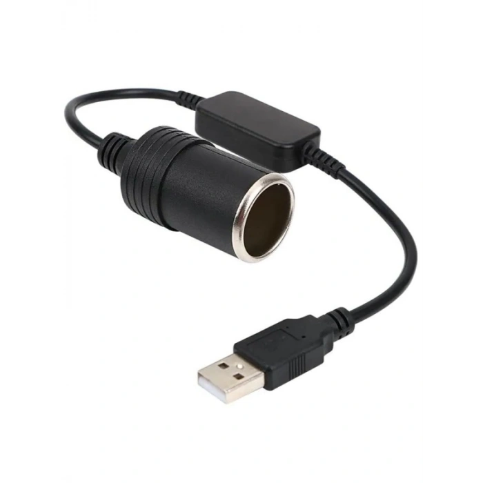 USB 2.0 Araç Çakmaklığı Çevirici - 5V 2Adan 12V 800mAh