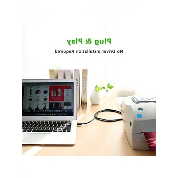 USB A USB B Kablo, 2m Uzunlukta, Siyah Renk