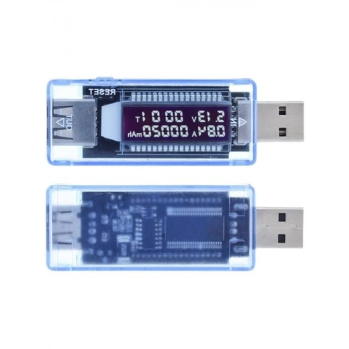 USB Akım ve Voltaj Ölçer - 20V, 3A Hassas Ölçüm