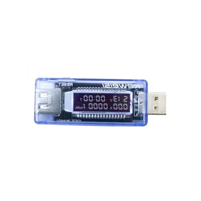 USB Akım ve Voltaj Ölçer - 20V, 3A Hassas Ölçüm