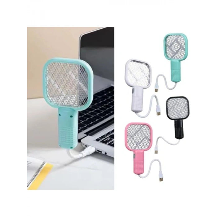 USB Bağlantılı Mini Elektrikli Sinek Öldürücü Raket - UV Işıklı