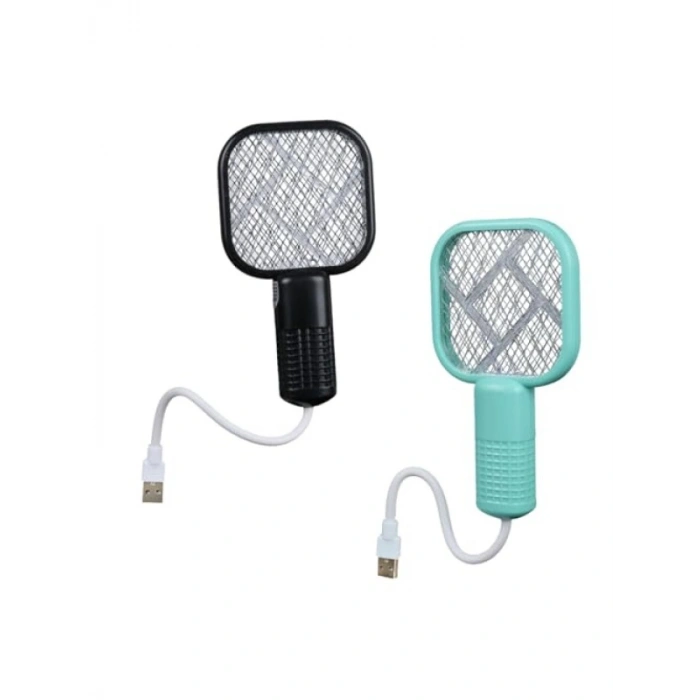 USB Bağlantılı Mini Elektrikli Sinek Öldürücü Raket - UV Işıklı