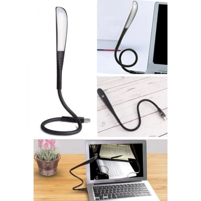 USB Girişli 14 LED Dokunmatik Masa/Kitap Okuma Lambası (Siyah, 3 Kademeli)
