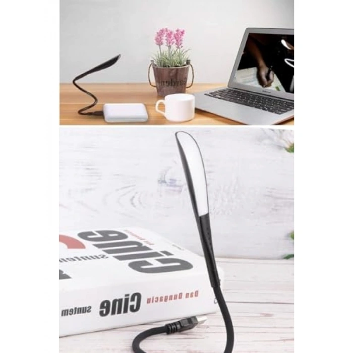 USB Girişli 14 LED Dokunmatik Masa/Kitap Okuma Lambası (Siyah, 3 Kademeli)