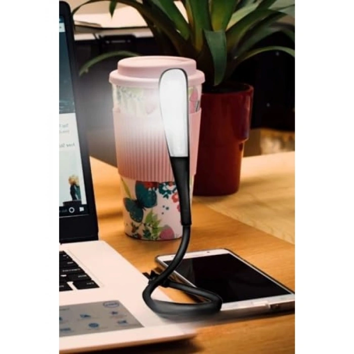 USB Girişli 14 LED Dokunmatik Masa/Kitap Okuma Lambası (Siyah, 3 Kademeli)