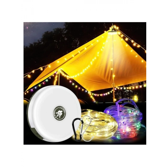 USB ile Şarj Edilebilir Kamp Işığı - 10 Metre LED