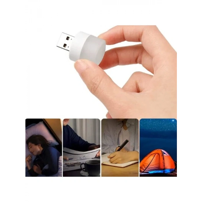 USB Led Küçük Beyaz Işık Lamba - Enerji Tasarruflu