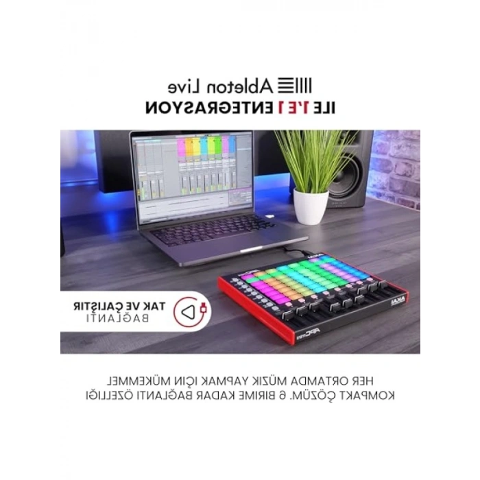 USB MIDI Pad Kontrol Cihazı - 64 RGB Ped ve Klip Başlatma