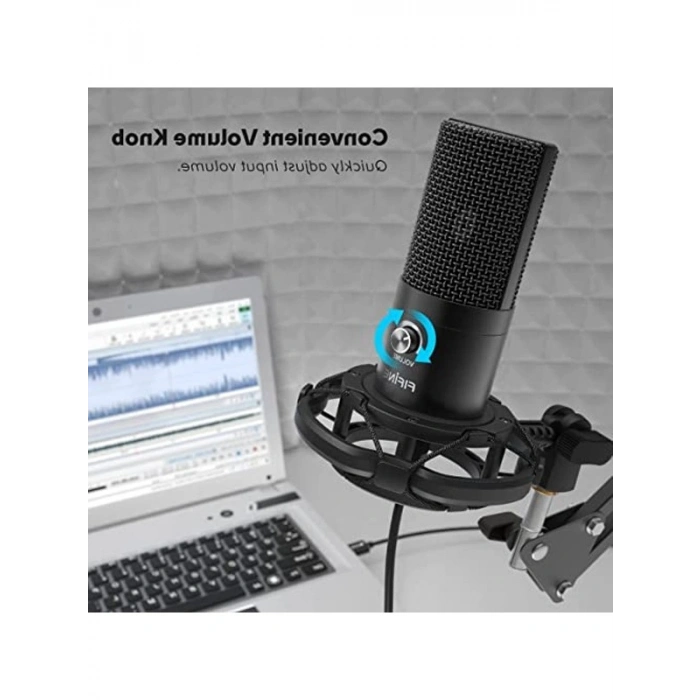 USB Mikrofon Seti, Oyun ve Podcast için Pop Filtre ile