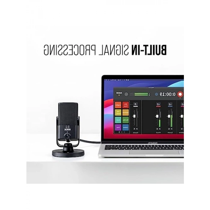 USB Mikrofon - Sökülebilir Manyetik Ayak, Dahili Pop Filtreli