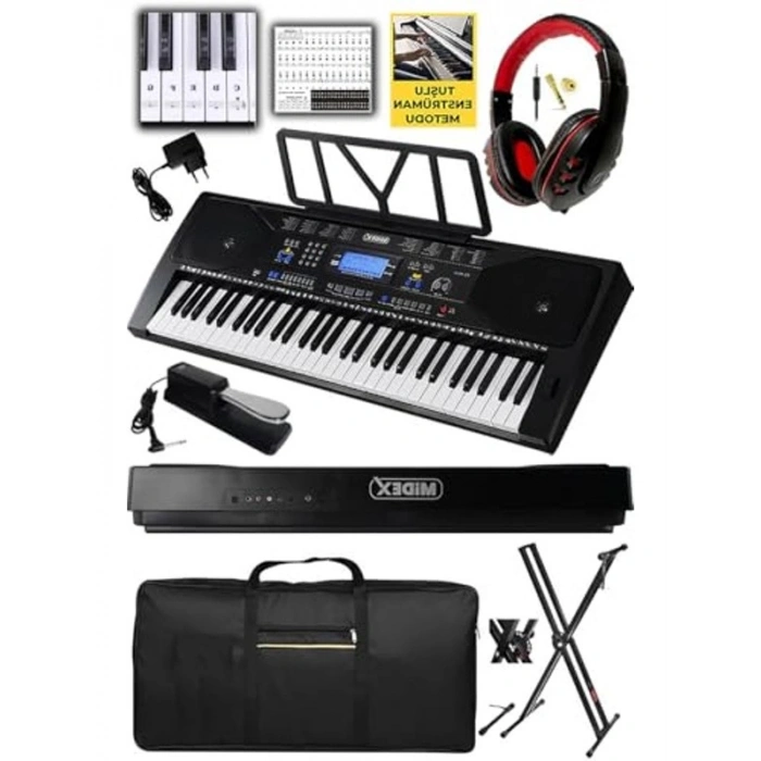 USB MP3 Pedallı 61 Tuşlu Org, Pedal Stand ile