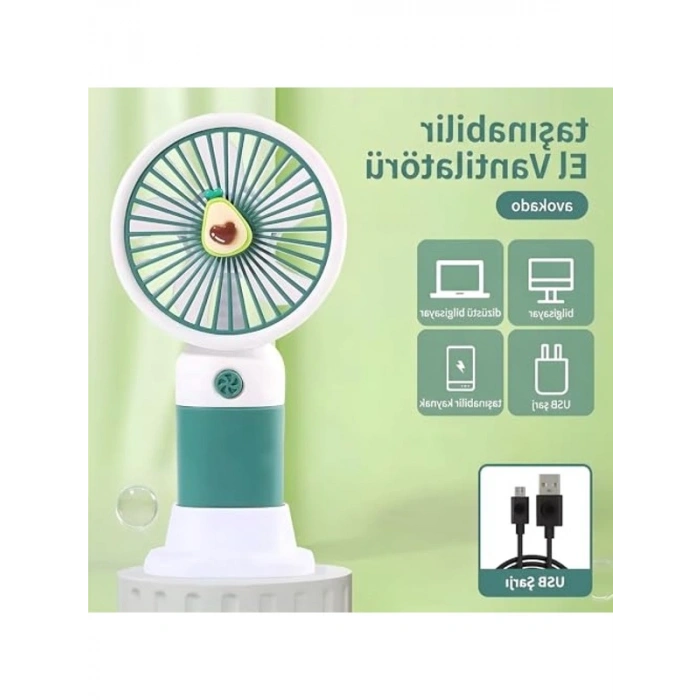 USB Şarj Edilebilir Mini Fan, 250mAh Batarya, Seyahat için Taşınabilir
