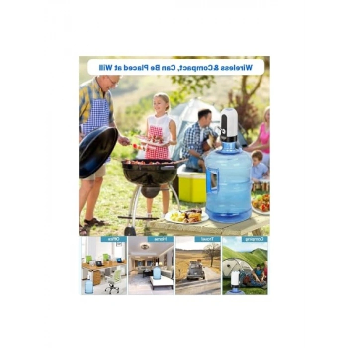 USB Şarjlı Taşınabilir Su Pompası, 304 Paslanmaz Çelik Musluk