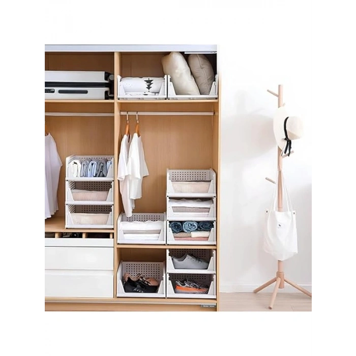 Üst Üste Dizilebilir 3lü Elbise Organizeri, Mutfak ve Banyo için