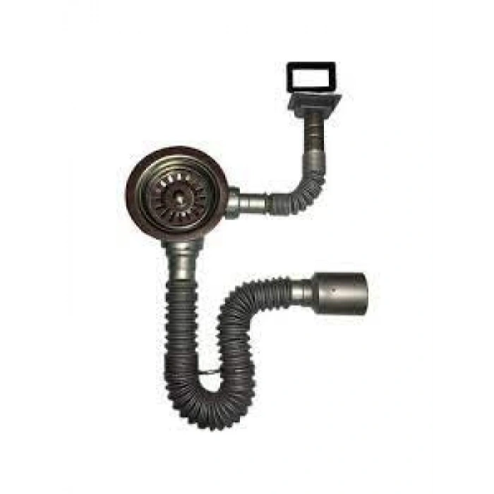 Üstten Taşmalı Körüklü Lavabo Sifonu - 115 mm Çap