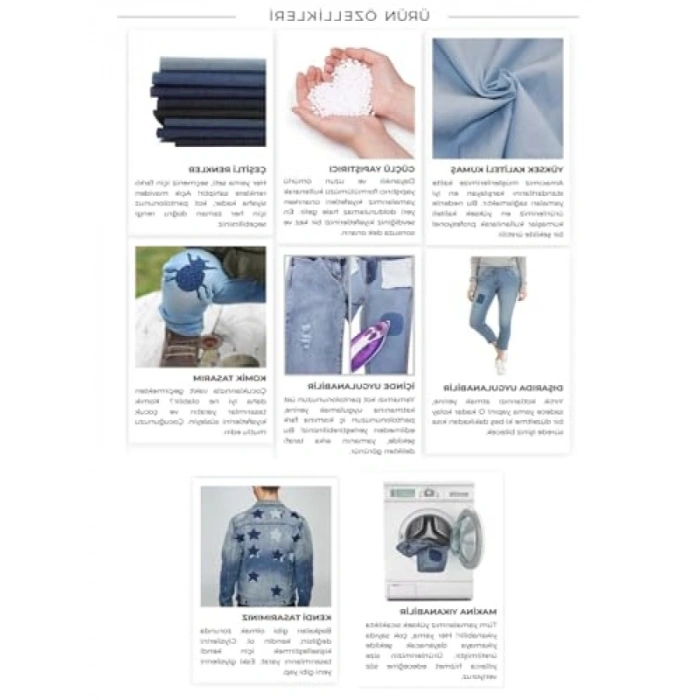 Ütü ile Yapışan Kot Arma - 2li Paket