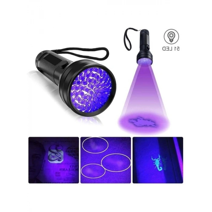 UV El Feneri, 51 LED ile Mor Işık Üretimi