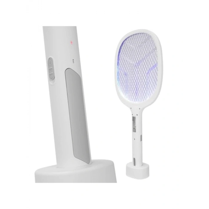 UV Işıklı Şarjlı Sinek Raketi - 1200mAh, 3000V Çıkış