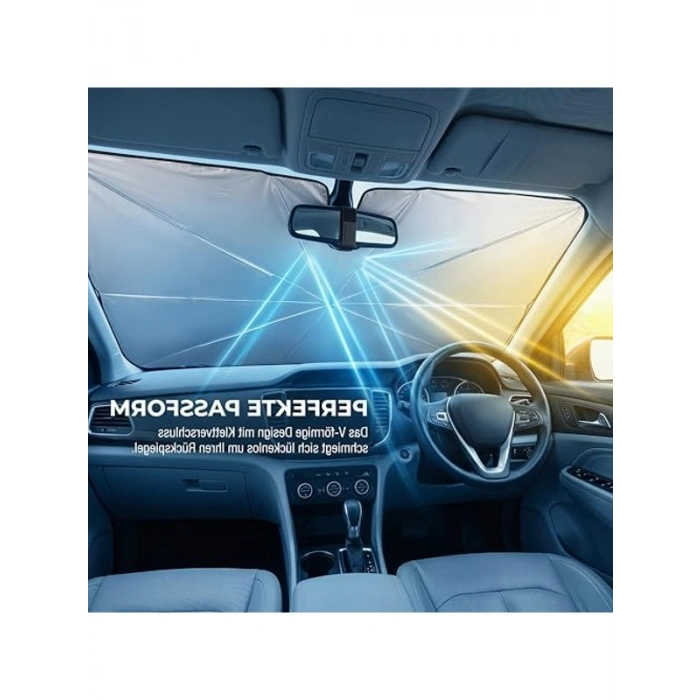 UV Koruyucu 150x80 cm Katlanabilir Otomobil Güneş Şemsiyesi