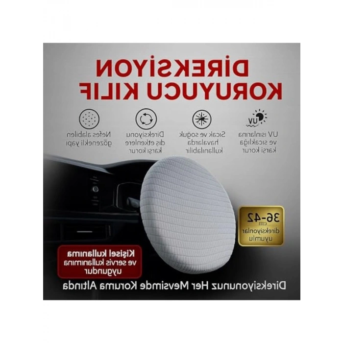 UV, Toz ve Isı Koruma Özellikli Direksiyon Kılıfı, 36-42 cm