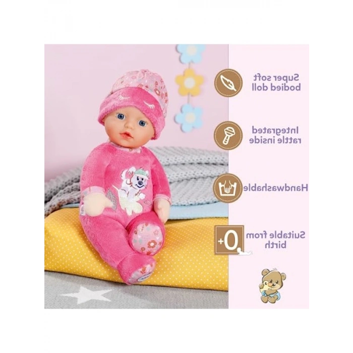 Uykucu Oyuncak Bebek, Pembe, 30 cm