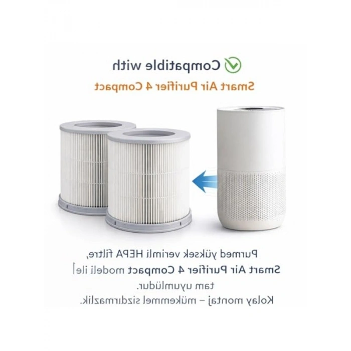Uyumlu Hepa Filtre, 4 Compact İçin 2li Paket ile Temiz Hava Sağlar