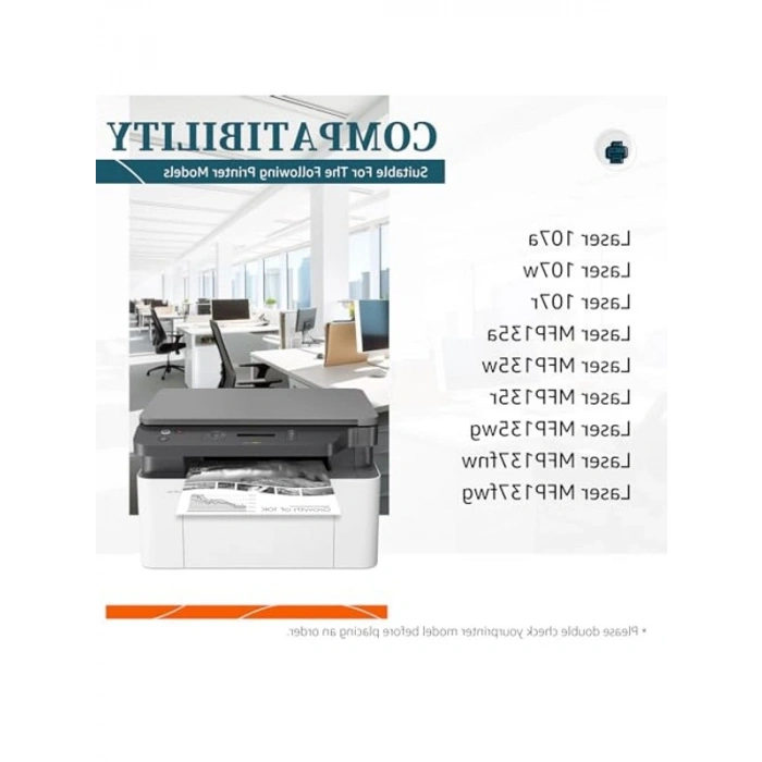 Uyumlu Lazer Toner Kartuşu, Çipli, Siyah Renk, 1 Adet