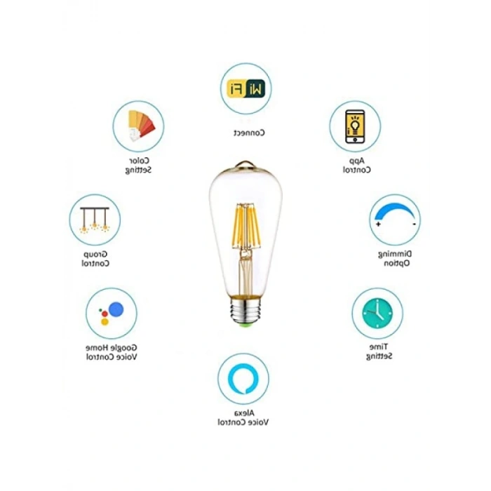 Uzaktan Kontrol ve Zaman Ayarlı 6W Akıllı Ampul - Daylight A+