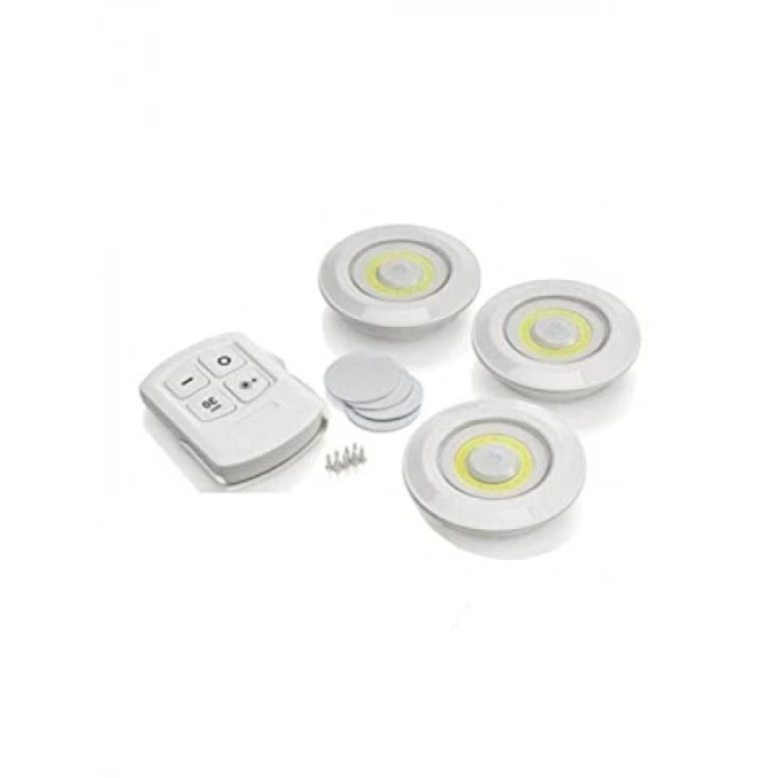 Uzaktan Kumandalı 3lü Led Spot Lamba - Beyaz Işık