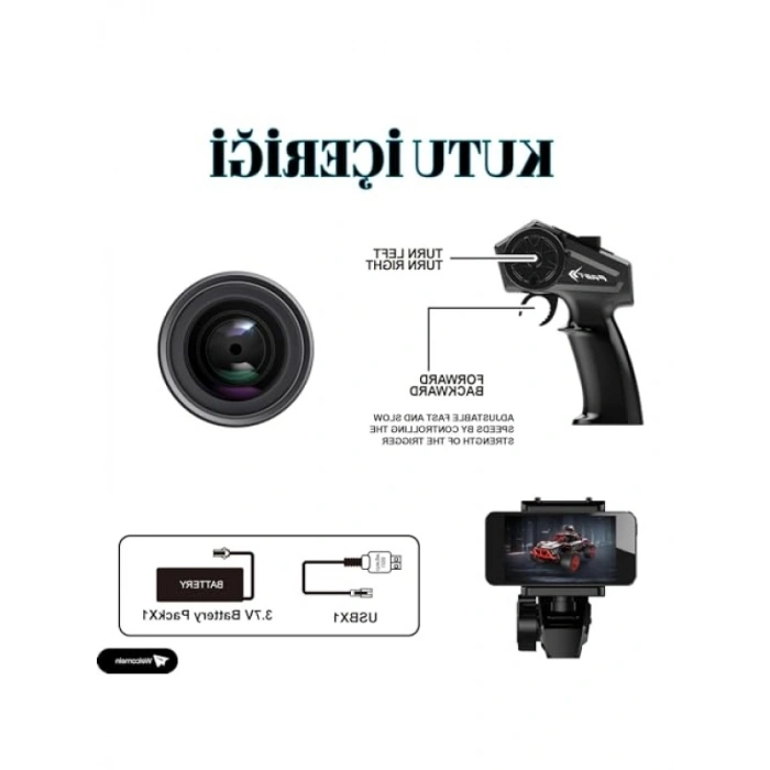 Uzaktan Kumandalı 4x4 Akrobatik Araba, 1080P HD Kamera