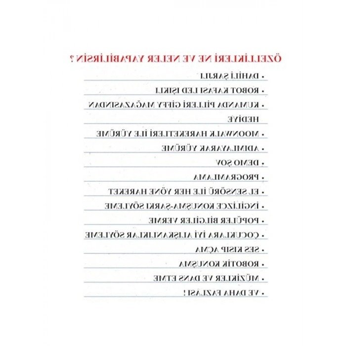 Uzaktan Kumandalı Akıllı Robot, 19 Fonksiyonlu LED Işık