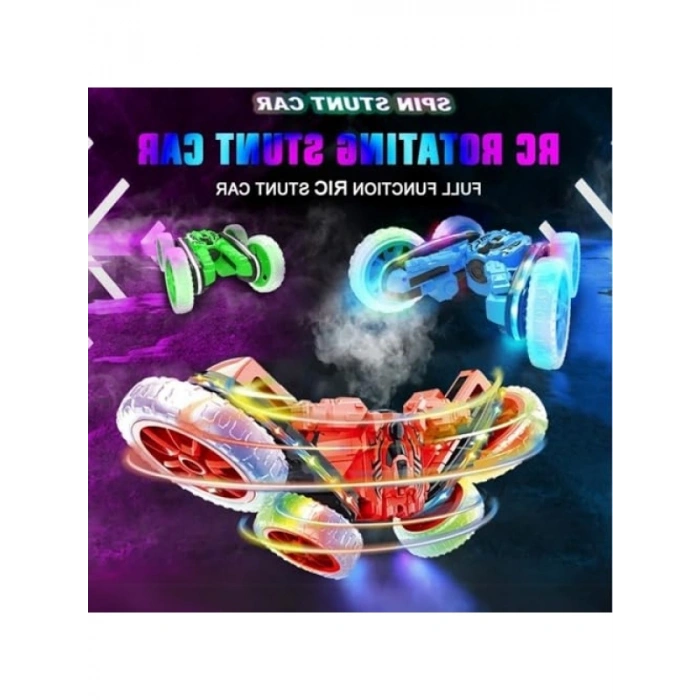 Uzaktan Kumandalı Akrobatik Araba - LED Işıklı ve Şarjlı