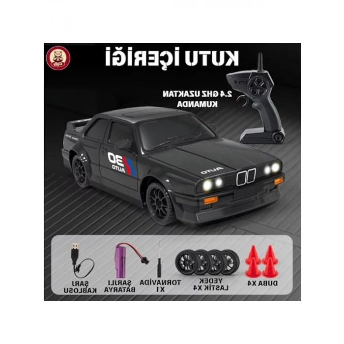 Uzaktan Kumandalı Drift Araba, 15 Km Hız ve LED Işıklı