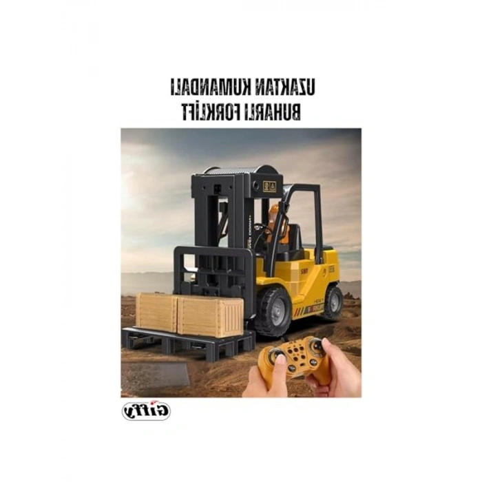 Uzaktan Kumandalı Forklift İş Makinesi, Ses Efektli ve Şarjlı