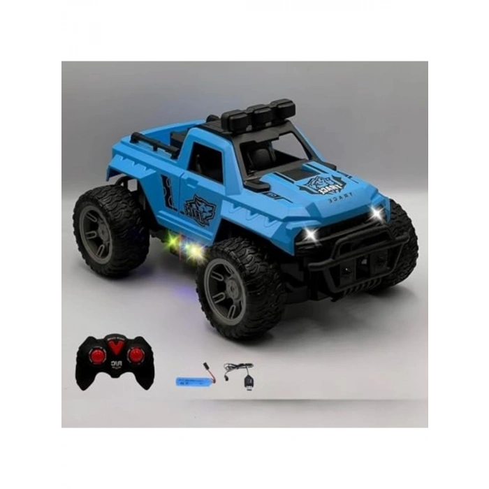 Uzaktan Kumandalı Işıklı Off-Road Araba, 3.7 Volt Şarjlı