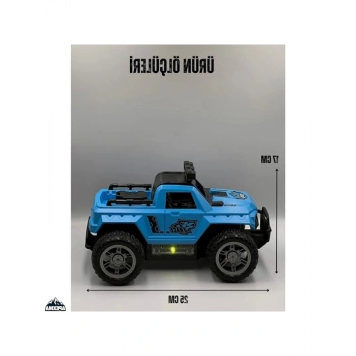 Uzaktan Kumandalı Işıklı Off-Road Araba, 3.7 Volt Şarjlı