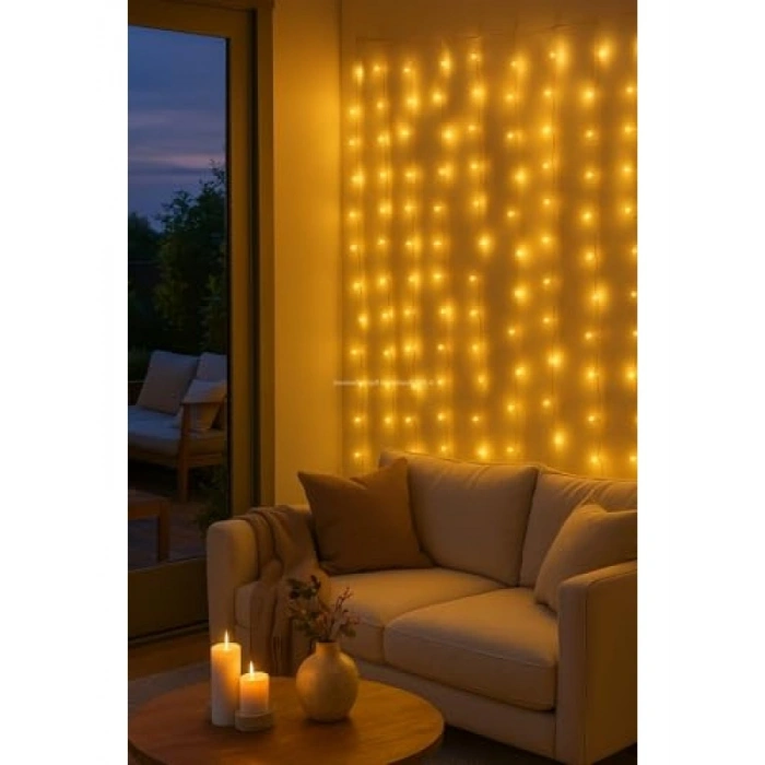 Uzaktan Kumandalı Led Perde Işık - 3m x 3m Boyut