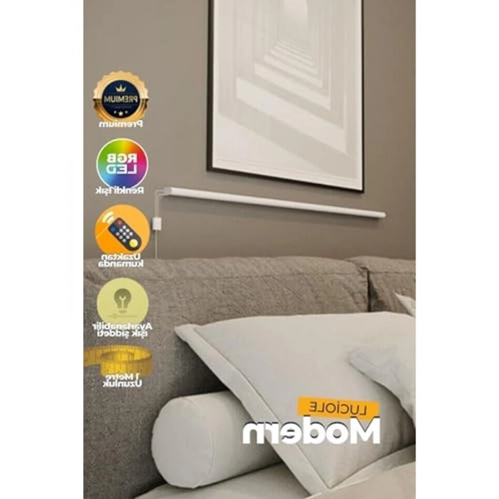 Uzaktan Kumandalı Renk Animasyonlu Köşe Led Lambader Bar Işık