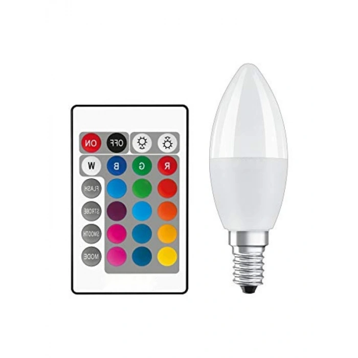 Uzaktan Kumandalı RGBW LED Ampul | E14 Duy, 4,9 W