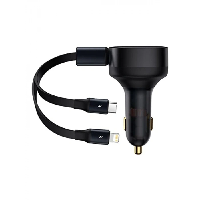 Uzatılabilir 2si 1 Arada Araç Şarj Adaptörü