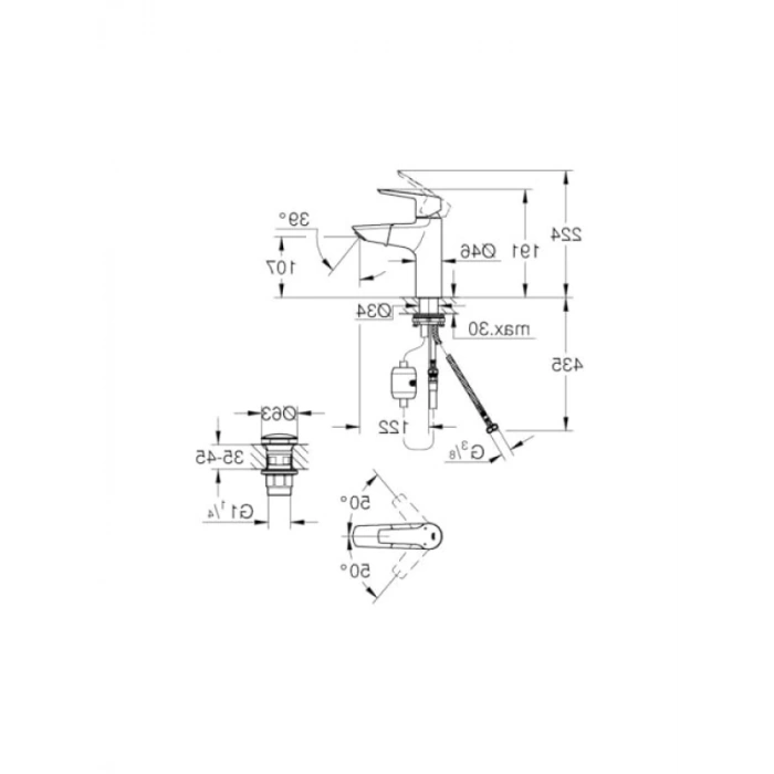 Uzatılabilir Başlıklı Spiralli Lavabo Bataryası - Su Tasarruflu