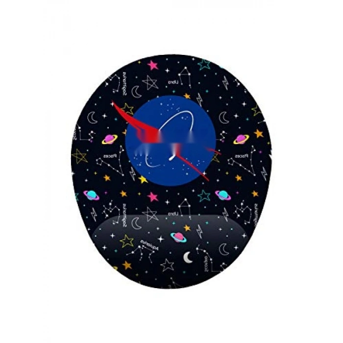 Uzay Temalı Bilek Destekli Mouse Pad