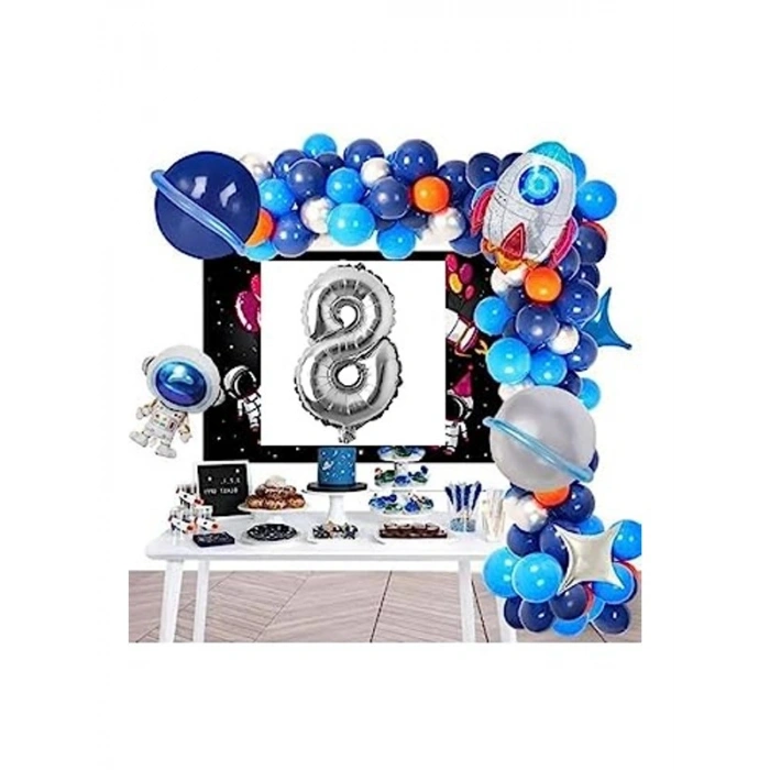 Uzay Temalı Doğum Günü Parti Süsü, Astronot Roket