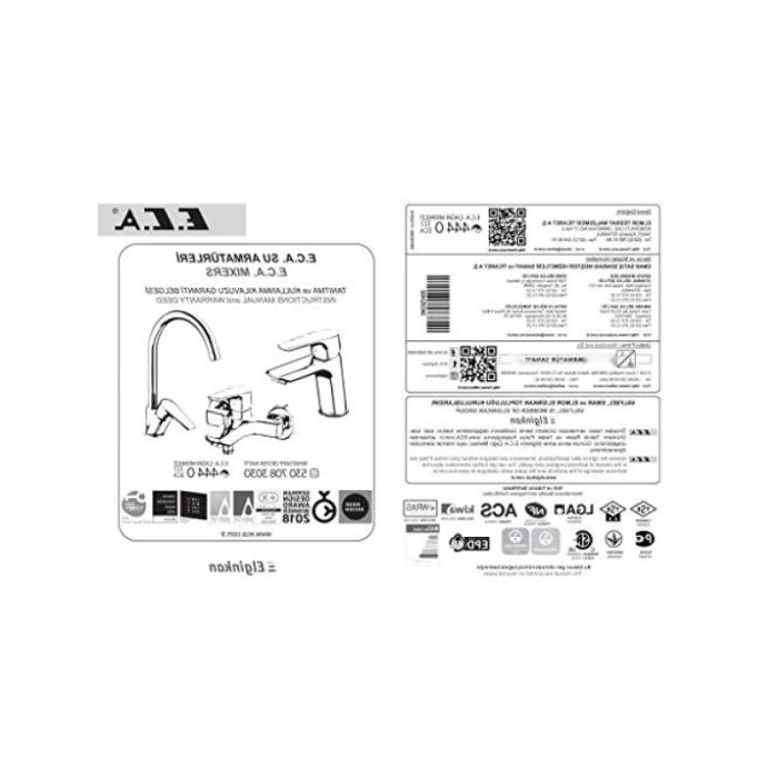 Uzun Çıkış Uçlu Lavabo Bataryası, 360° Döner